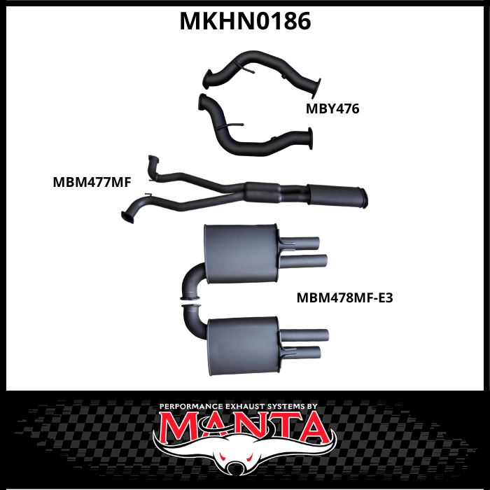 MANTA 3" CAT BACK EXHAUST SYSTEM FITS HSV GTS VE E3 6.2L V8 SEDAN (MKHN0186)