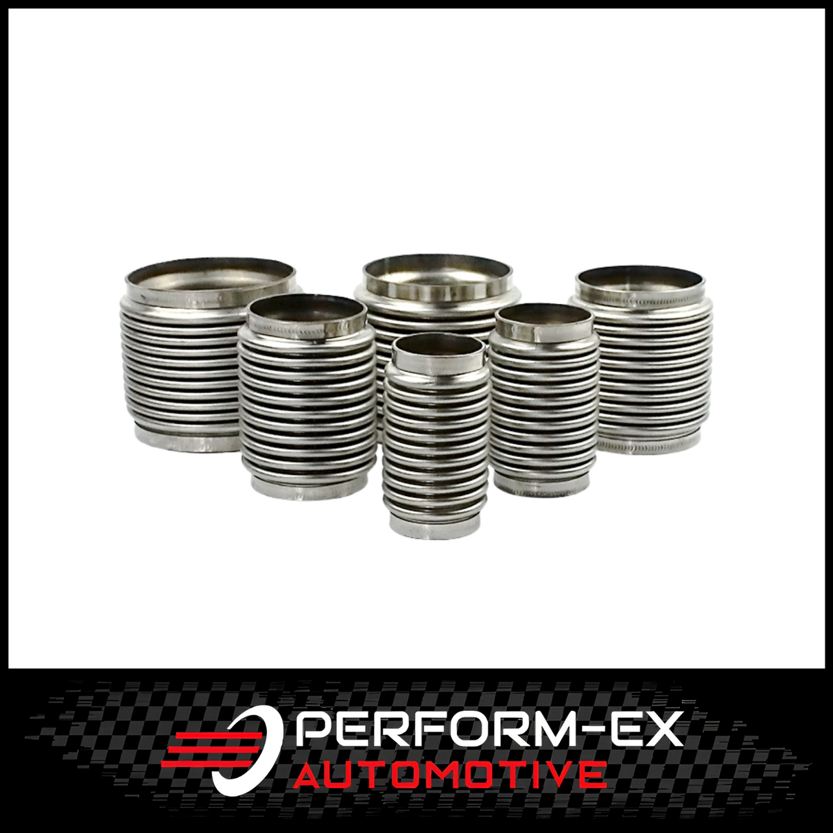 STAINLESS STEEL 4" LONG X 2.25" (57MM) EXHAUST RACE FLEX BELLOW WITH INNER SLEEVE (FLEX4225C)