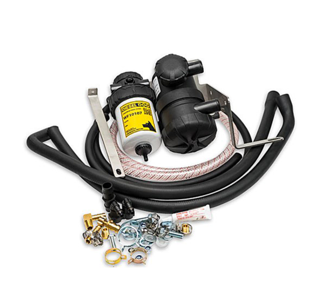 DIESEL DOG FUEL FILTER / CATCH CAN DUAL KIT FITS FORD RANGER PXIII 3.2L 5CYL 7/2018-3/2022 (90006)