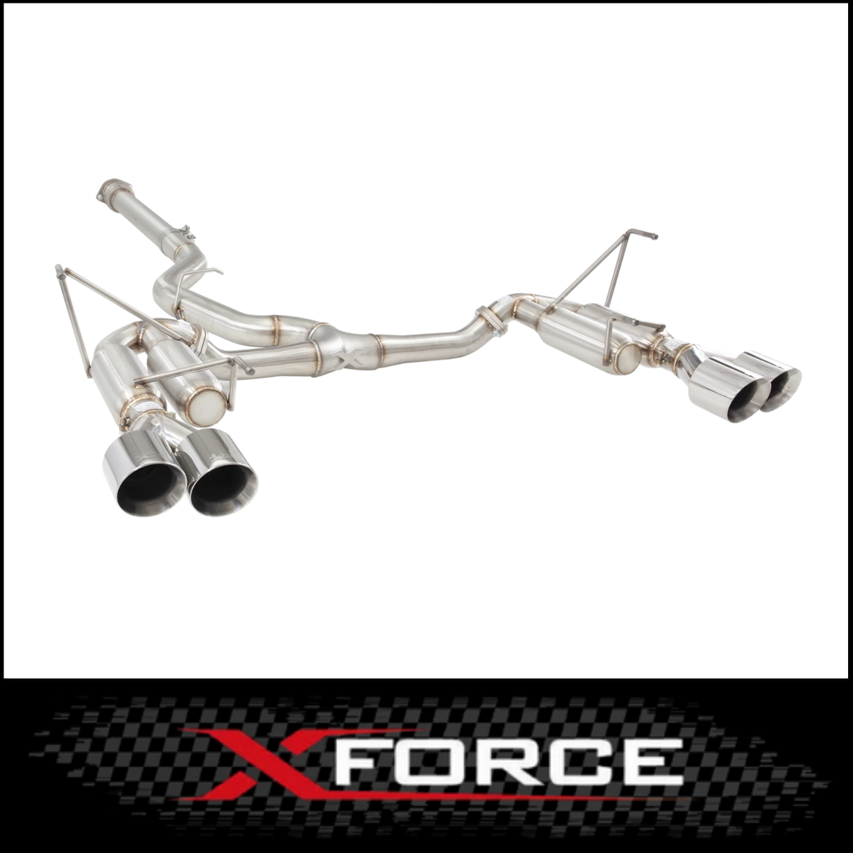 XFORCE 3in STAINLESS STEEL RACE CATBACK EXHAUST SYSTEM FITS SUBARU WRX VB SEDAN 3/2022-ON (ESSW29RCS)