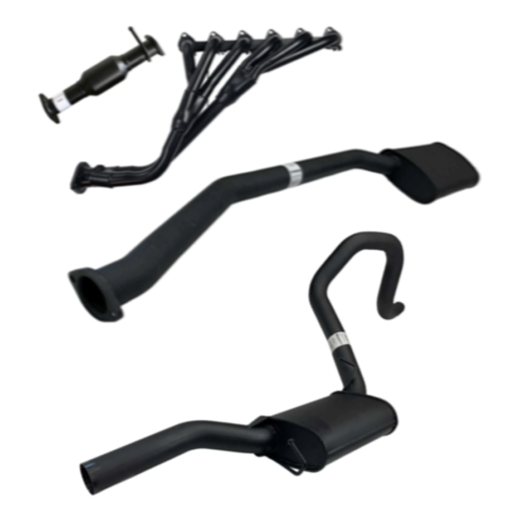 REDBACK EXTRACTORS, HI FLOW CAT, 2.5" CATBACK WITH REAR MUFFLER FITS FORD FALCON EA EB ED EF EL AU 4.0L 6CYL SEDAN