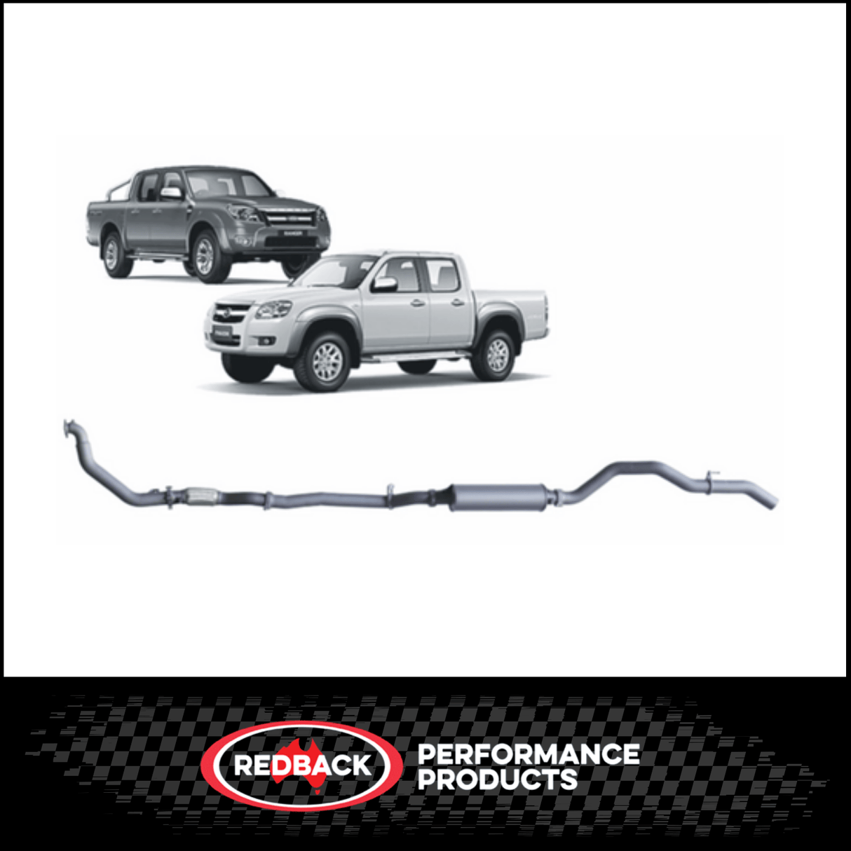 REDBACK 3" 409 STAINLESS STEEL EXHAUST SYSTEM FITS MAZDA BT-50 UN 3.0L 4CYL 11/2006-8/2011