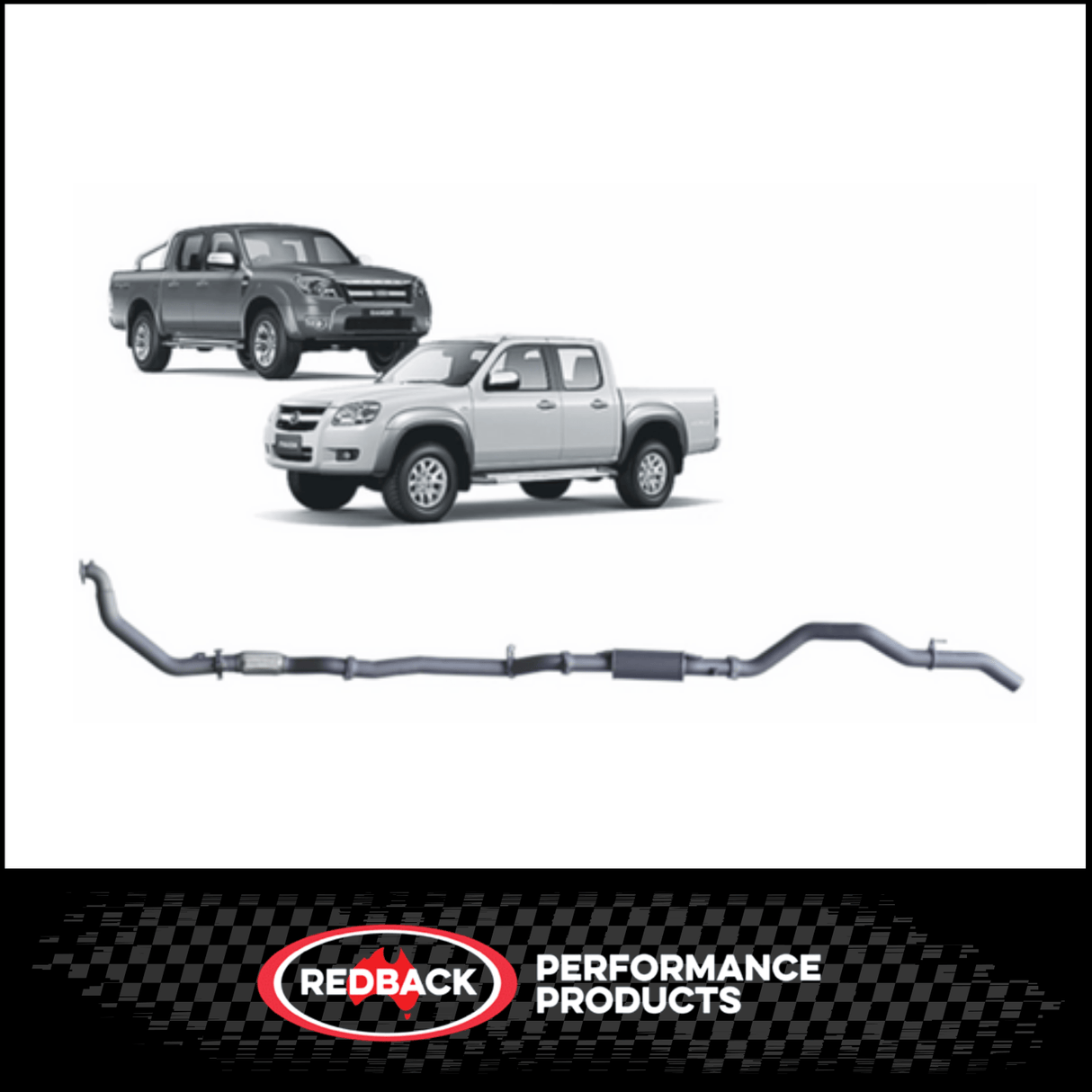 REDBACK 3" 409 STAINLESS STEEL EXHAUST SYSTEM FITS MAZDA BT-50 UN 3.0L 4CYL 11/2006-8/2011