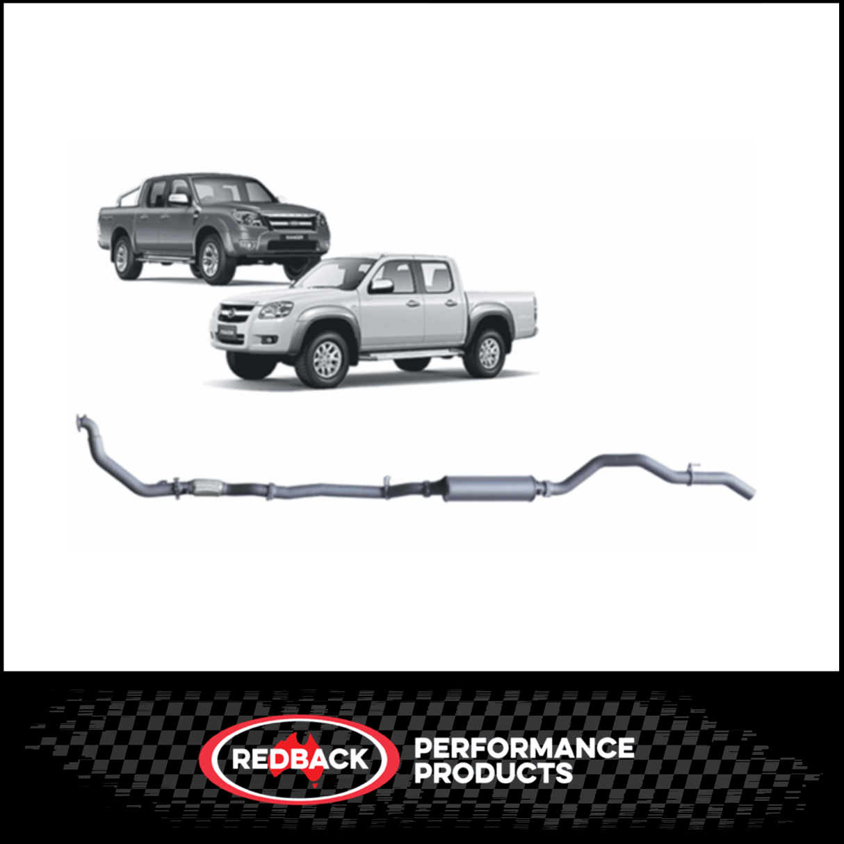 REDBACK 3" 409 STAINLESS STEEL EXHAUST SYSTEM FITS MAZDA BT-50 UN 3.0L 4CYL 11/2006-8/2011