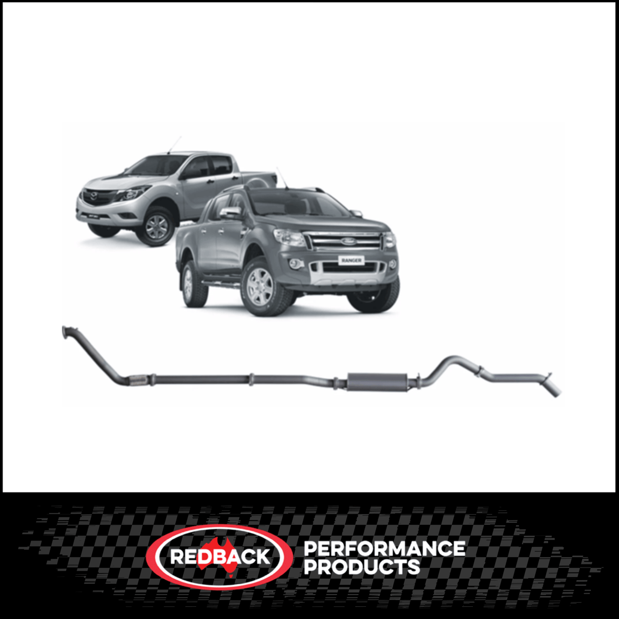 REDBACK 3" 409 STAINLESS STEEL TURBO BACK EXHAUST SYSTEM FITS MAZDA BT-50 UP UR 3.2L 5CYL 2011-2016