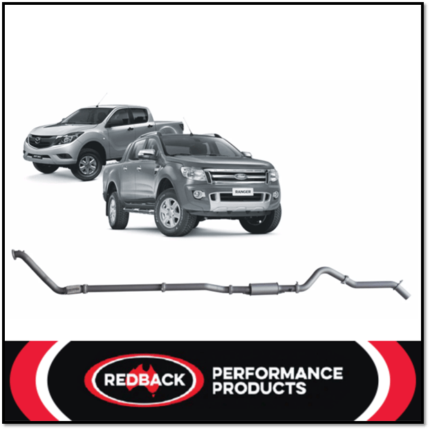 REDBACK 3" 409 STAINLESS STEEL TURBO BACK EXHAUST SYSTEM FITS MAZDA BT-50 UP UR 3.2L 5CYL 2011-2016