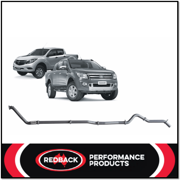 REDBACK 3" 409 STAINLESS STEEL TURBO BACK EXHAUST SYSTEM FITS MAZDA BT-50 UP UR 3.2L 5CYL 2011-2016