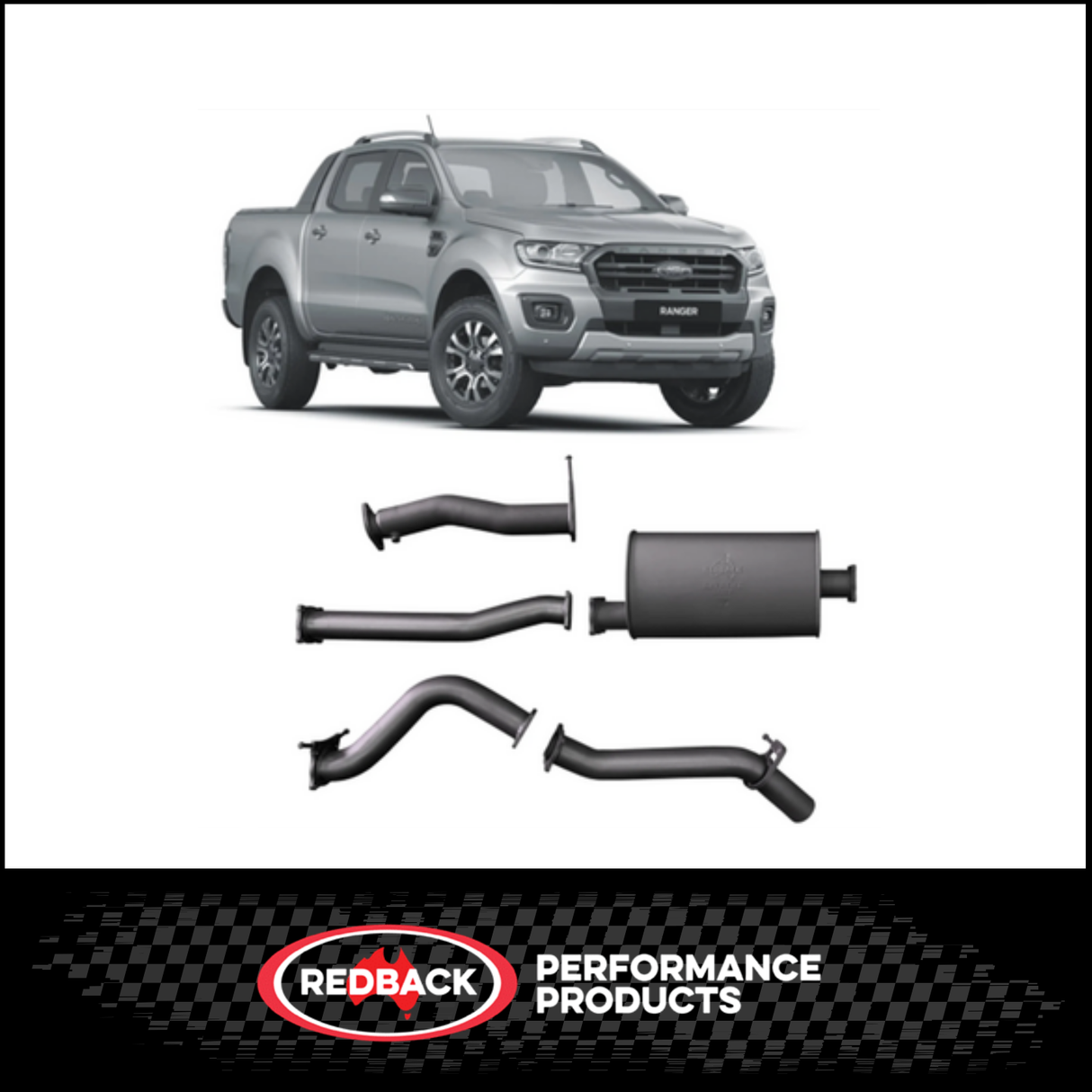 REDBACK 3" 409 STAINLESS STEEL DPF BACK EXHAUST SYSTEM FITS FORD RANGER PX II PX III 3.2L 5CYL 2016-2022