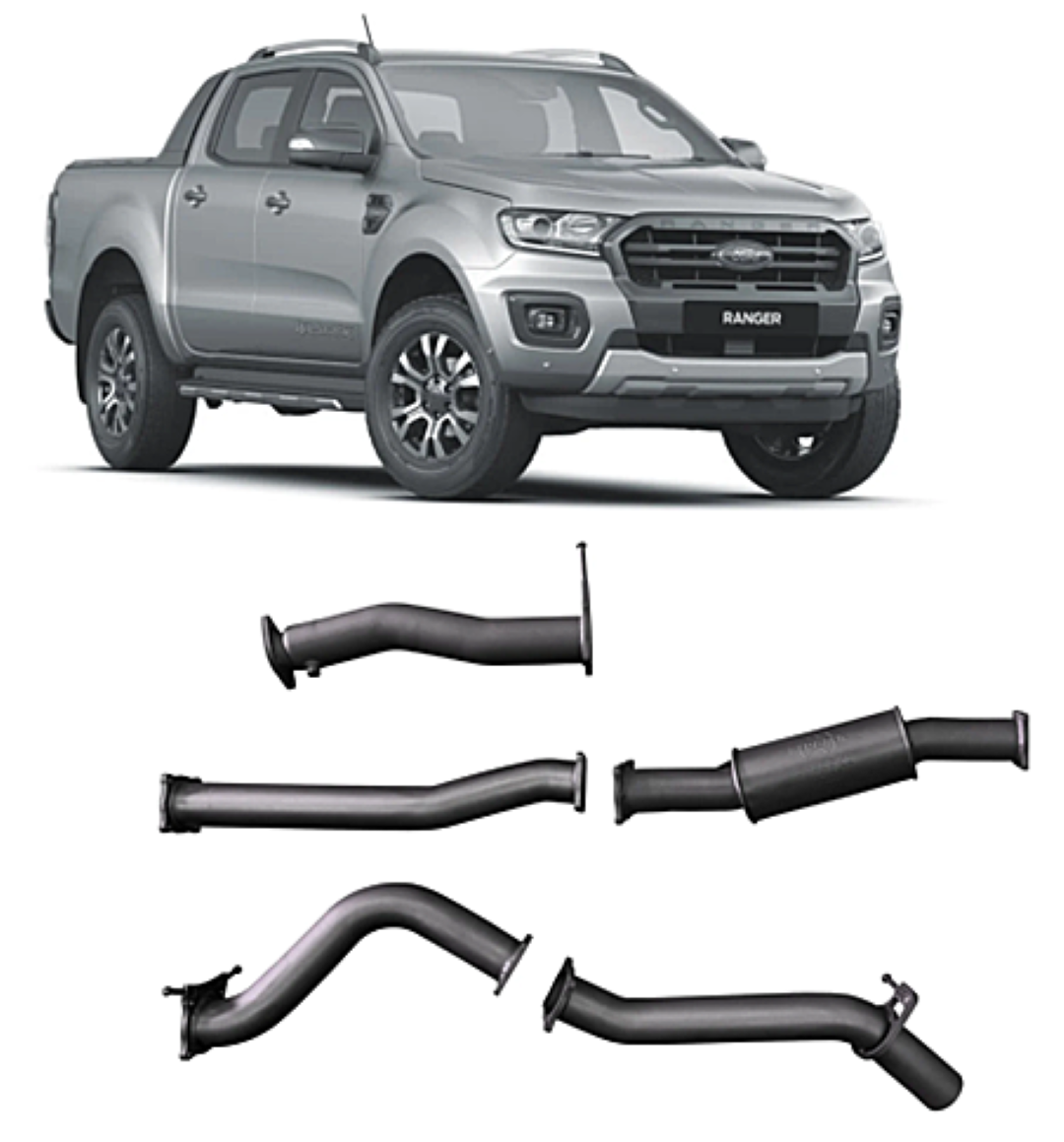 REDBACK 3" 409 STAINLESS STEEL DPF BACK EXHAUST SYSTEM FITS FORD RANGER PX II PX III 3.2L 5CYL 2016-2022