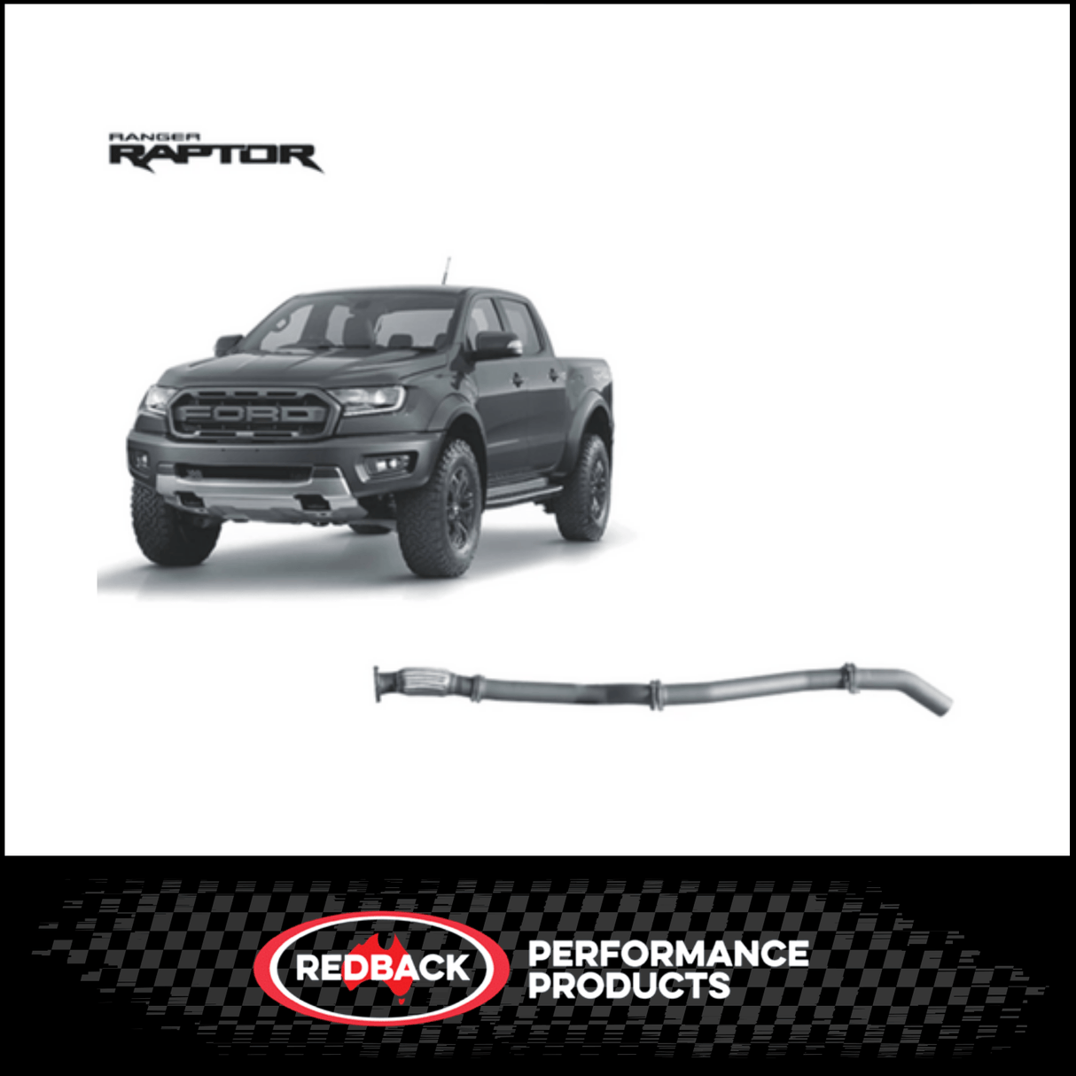 REDBACK 3" 409 STAINLESS STEEL DPF BACK EXHAUST SYSTEM FITS FORD RANGER RAPTOR PX III 2.0L BI-TURBO 10/2018-5/2022
