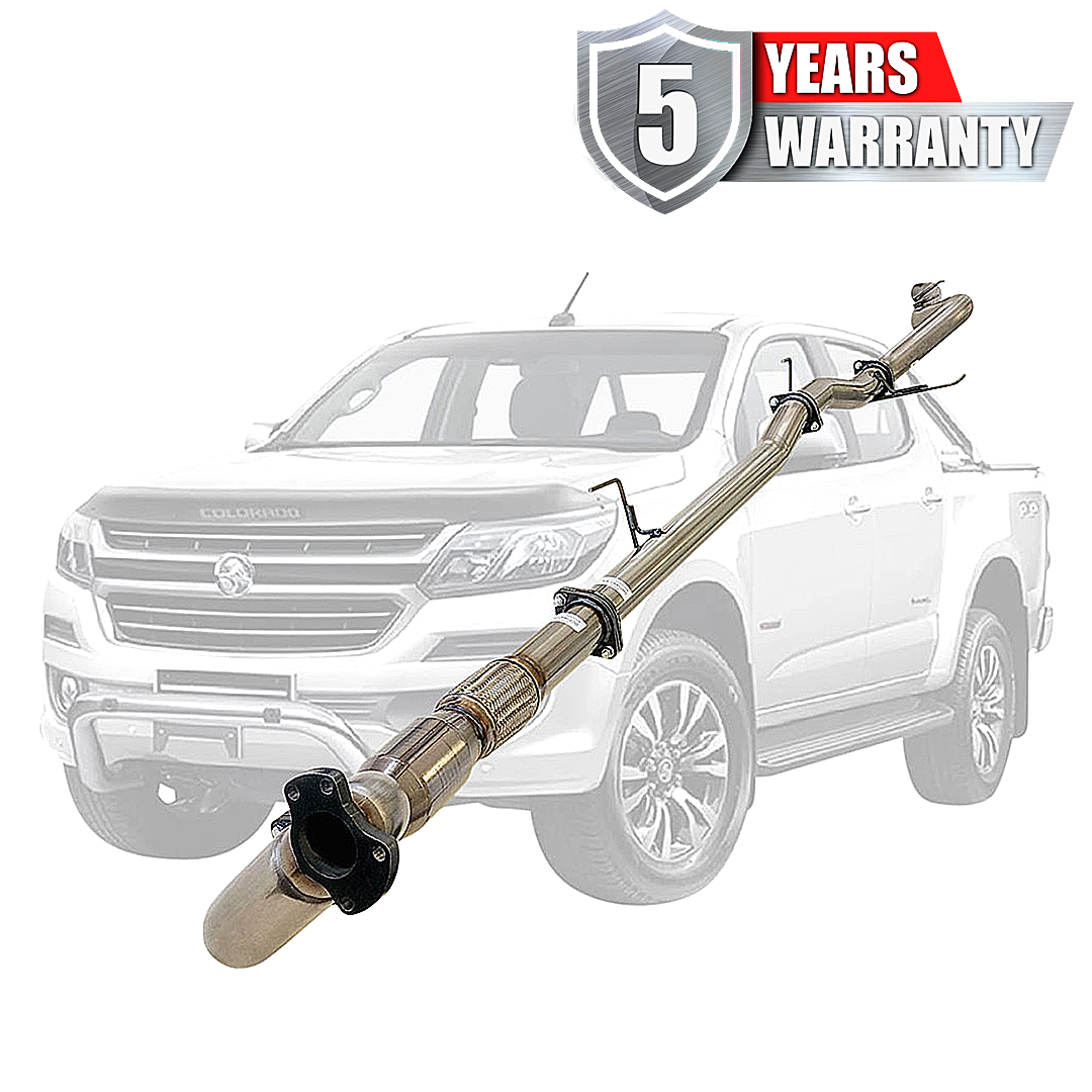 PERFORM-EX 3" STAINLESS STEEL TURBO BACK EXHAUST SYSTEM (DPF DELETE) FITS HOLDEN COLORADO RG 2.8L TD 9/2016-6/2020 - CAT/PIPE