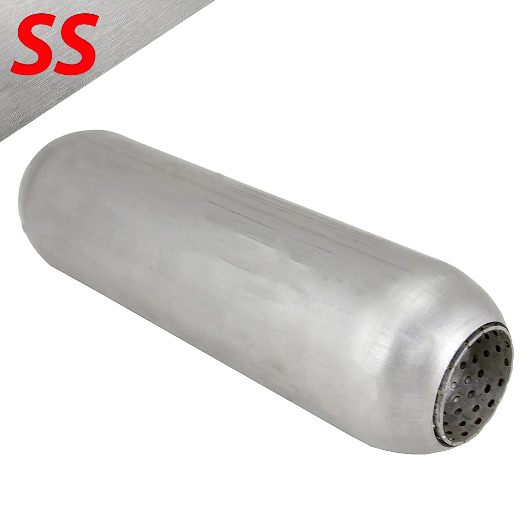 PERFORATED 409 STAINLESS STEEL HOTDOG 2" 51MM IN/OUT X 15" LONG (HD15200P-409)