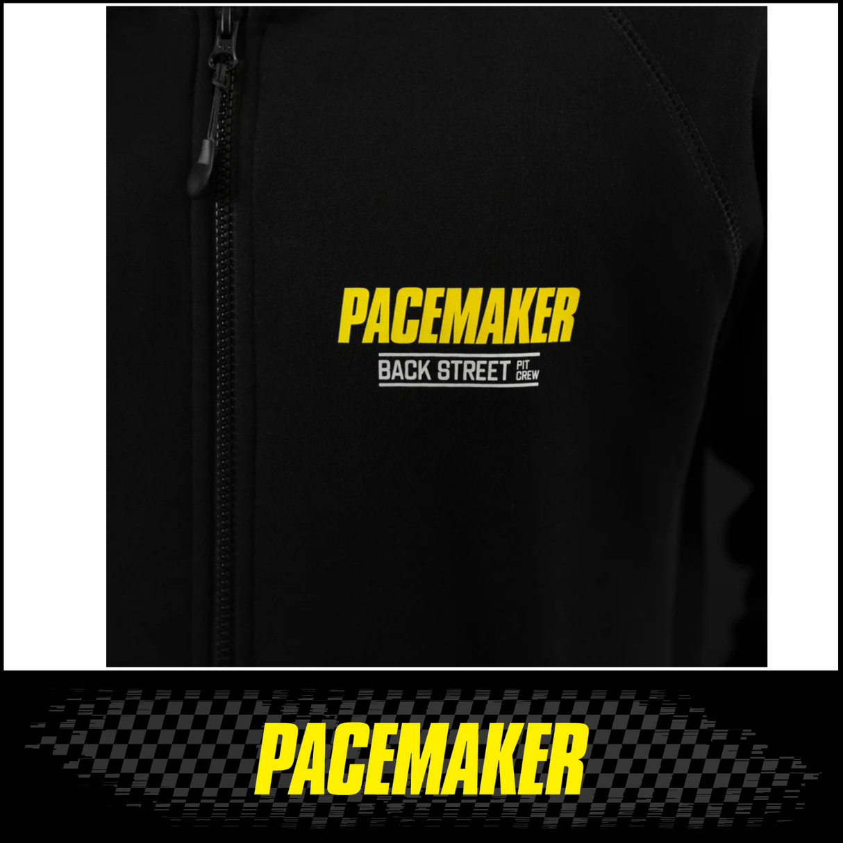 BLACK PACEMAKER HOODIE FEATURING 1972 FORD FALCON XA GT 2 DOOR HARD TOP IN LIME GREEN
