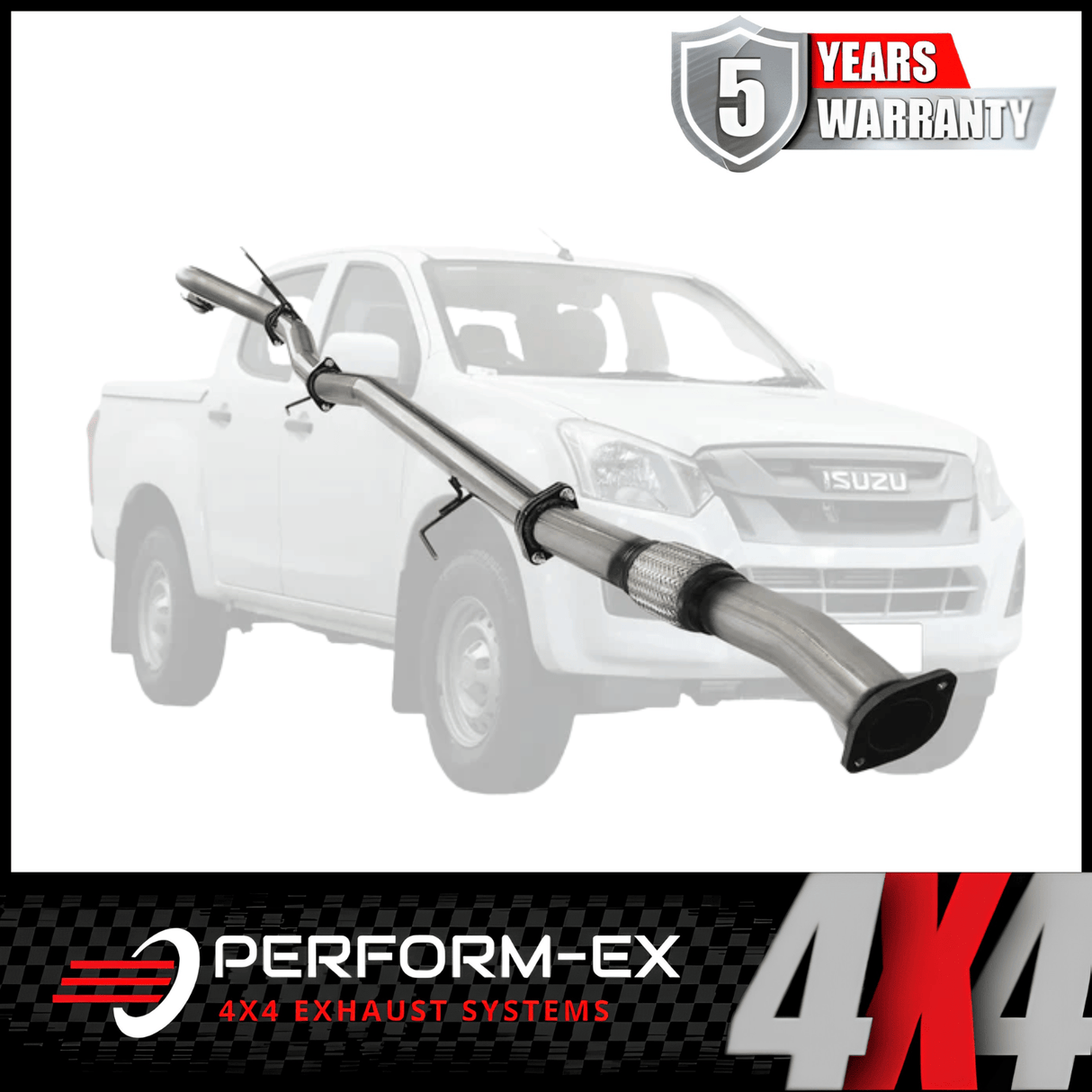 PERFORM-EX 3" STAINLESS STEEL DPF BACK EXHAUST SYSTEM FITS ISUZU D-MAX TF 3.0L 4JJ1 4CYL 2016-2020
