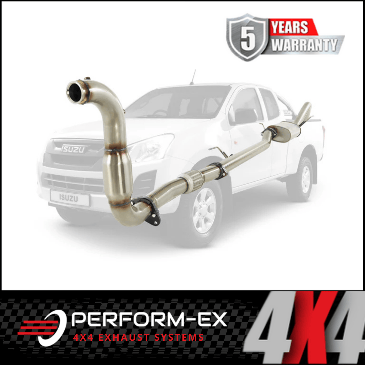 PERFORM-EX 3" STAINLESS STEEL TURBO BACK EXHAUST SYSTEM (DPF DELETE) FITS ISUZU D-MAX TF 3.0L 4JJ1 4CYL 2016-6/2020