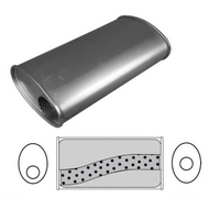 8" X 4" OVAL 16" LONG 2.5" O/C MEGA FLOW REDBACK UNIVERSAL MUFFLER (J735MN)