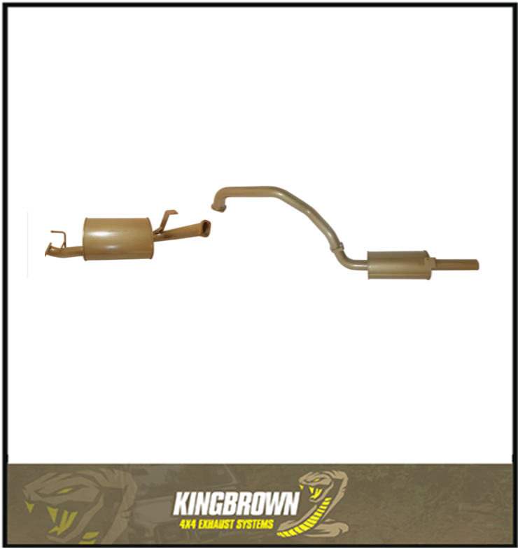 KING BROWN 2.5" ENGINE PIPE BACK EXHAUST SYSTEM FITS TOYOTA LANDCRUISER FZJ105R 4.5L 1FZ 6CYL 1/1998-9/2002 (KB12025-XXMR)