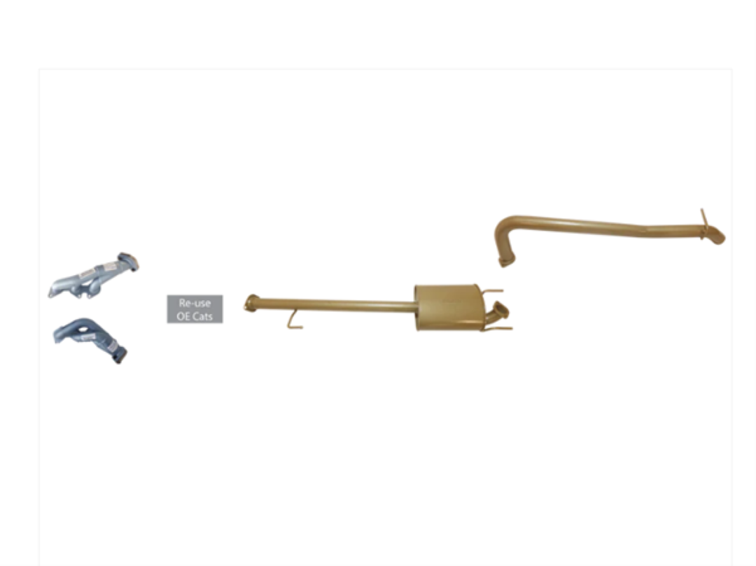 KING BROWN EXTRACTORS & 2.5" CATBACK EXHAUST SYSTEM FITS TOYOTA HILUX GGN25R 4.0L V6 2005-2015 (KB12115-HXMX)
