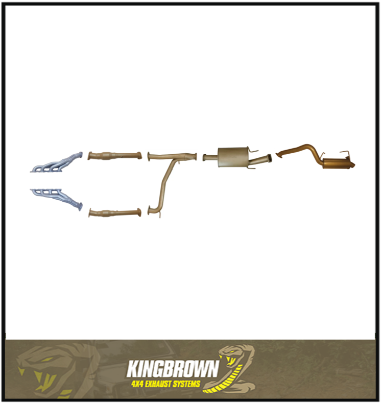 KING BROWN EXTRACTORS, CATS & 3" CATBACK EXHAUST SYSTEM FITS NISSAN PATROL Y62 5.6L V8 SERIES 1-3 2013-2016 (2 MUFFLER)