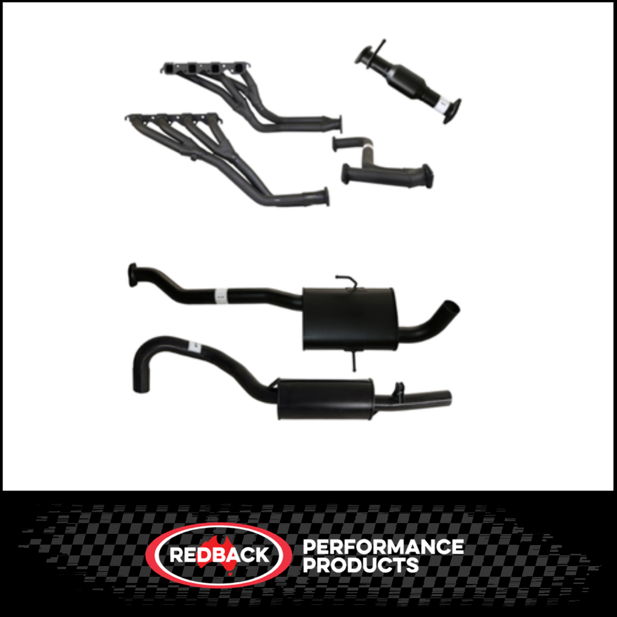 REDBACK EXTRACTORS, CAT & CATBACK EXHAUST SYSTEM FITS HOLDEN COMMODORE VP VR VS 5.0L V8 AUTO UTE (KIT034A-8)