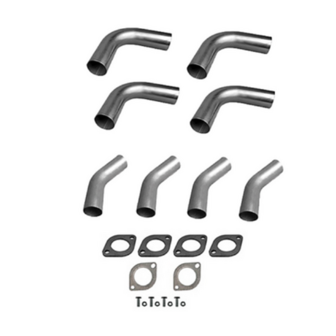 2.25" 57MM MILD STEEL MANDREL BEND KIT (4 x 90 4 x 45)
