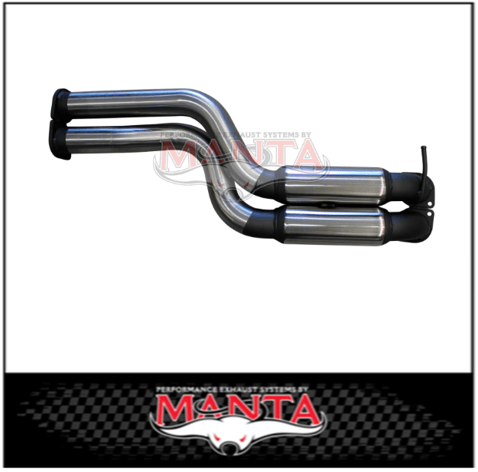MANTA 3" DUAL HOTDOGS FITS FORD FALCON FPV FG SEDAN 5.0L SUPERCHARGED V8 (SSMBM505PHD)