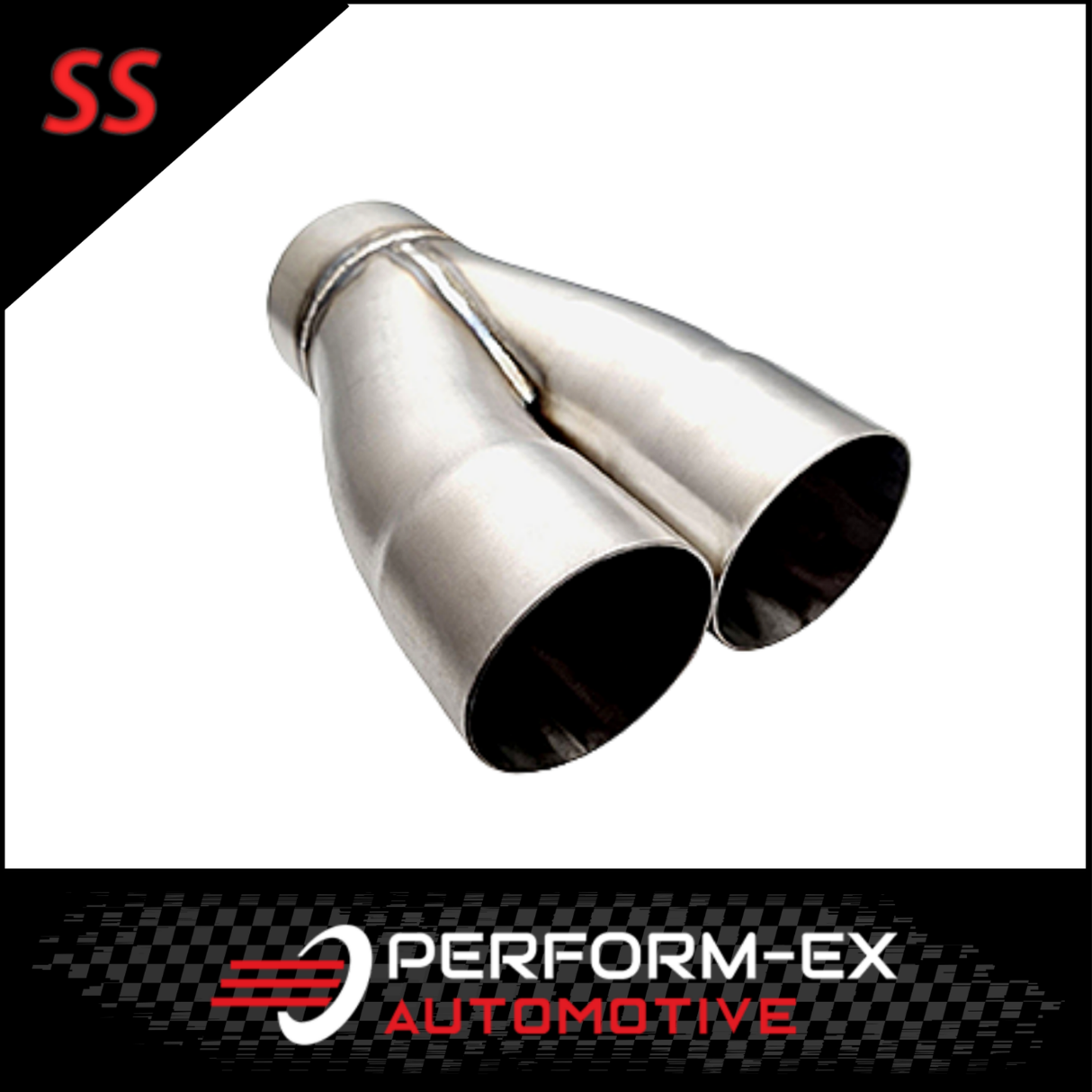 PERFORM-EX DUAL 2.5" ID IN TO 2.5" OD OUTLET 304 STAINLESS MERGE COLLECTOR (MC2-250250-304B)