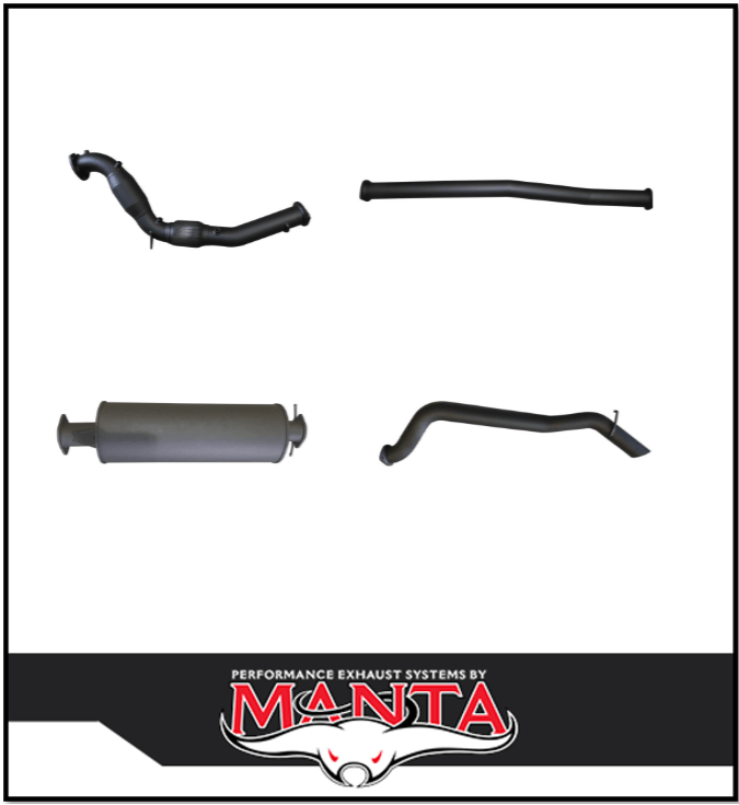 MANTA 3" TURBO BACK EXHAUST SYSTEM WITH SIDE EXIT (DPF DELETE) FITS FORD RANGER PXII PXIII 3.2L TD 10/2016-2022