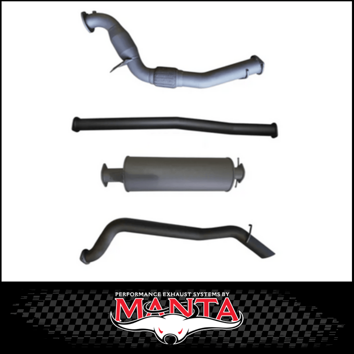 MANTA 3" TURBO BACK EXHAUST SYSTEM WITH SIDE EXIT FITS FORD RANGER PXI PXII 3.2L TD 10/2011-9/2016