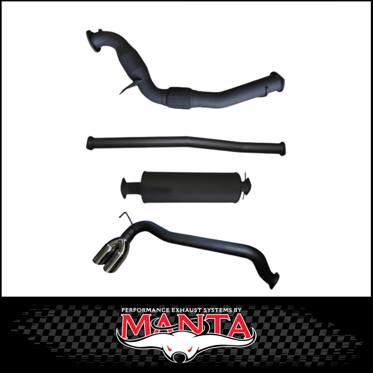 MANTA 3" TURBO BACK EXHAUST SYSTEM WITH SIDE EXIT FITS FORD RANGER PXI PXII 3.2L TD 10/2011-9/2016