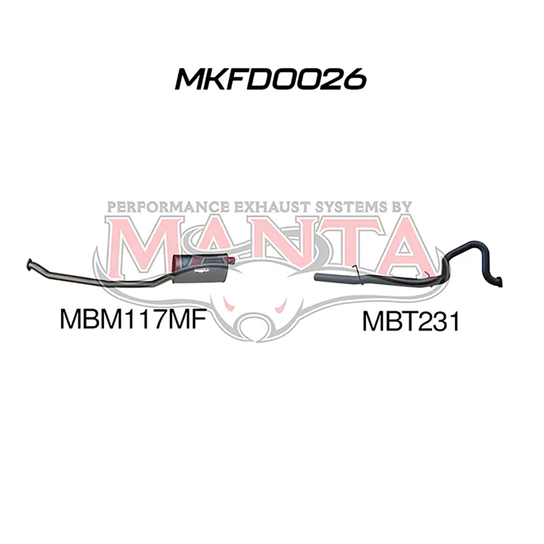 MANTA 2.5" CATBACK EXHAUST SYSTEM FITS FORD FAIRLANE NA NC 4.0L 6CYL (MKFD0026)
