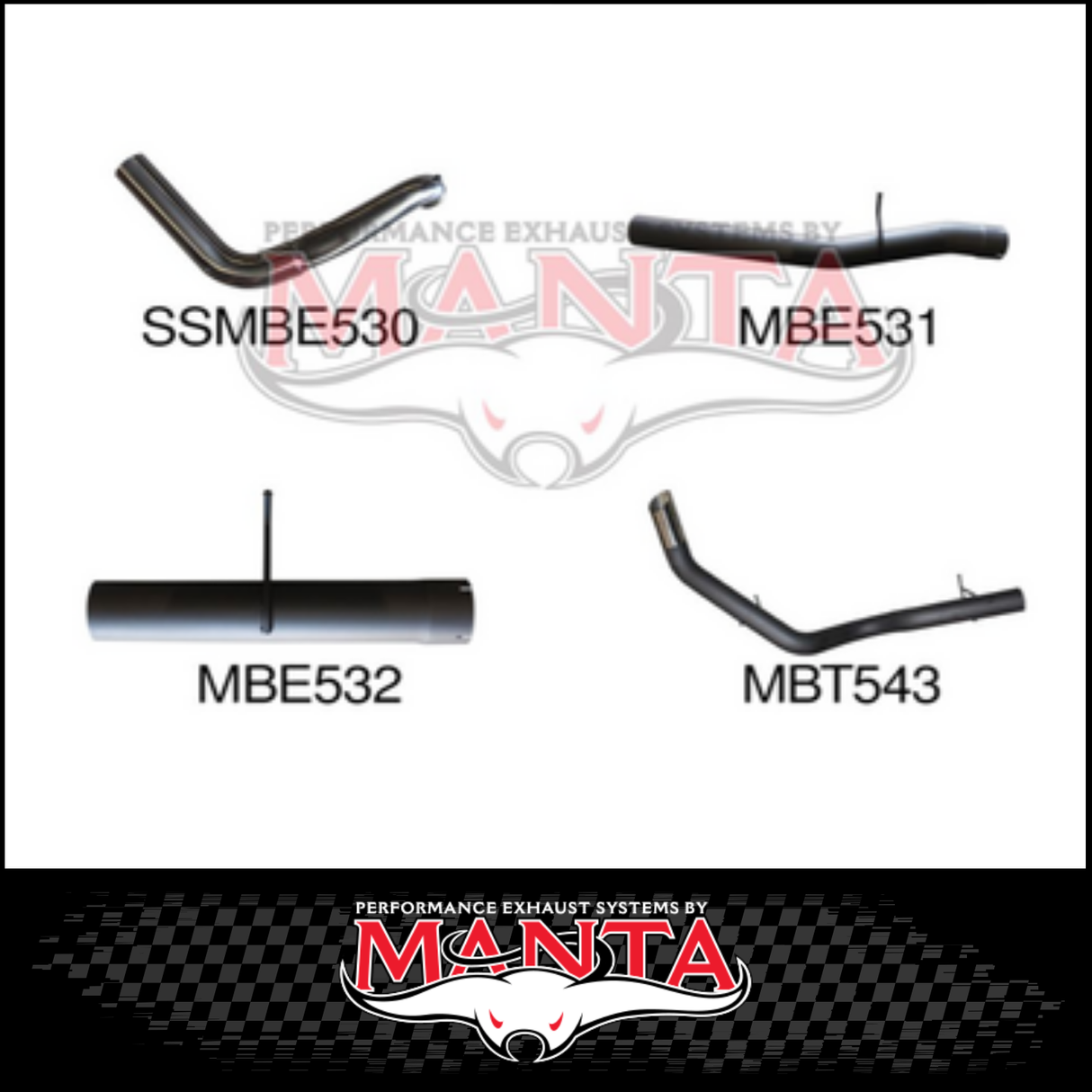 MANTA 4" TURBO BACK EXHAUST SYSTEM FITS FORD F250 7.3L V8 TD LWB 2003-2006 (MKFD0259)