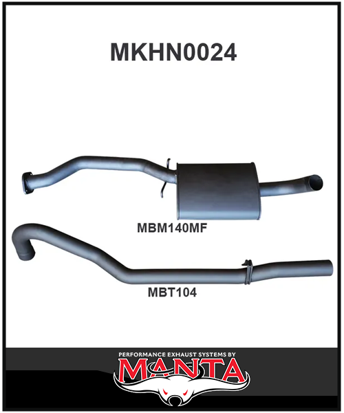 MANTA 2.5" CAT BACK EXHAUST SYSTEM FITS HOLDEN COMMODORE VL 5.0L V8 SEDAN (MKHN0024)