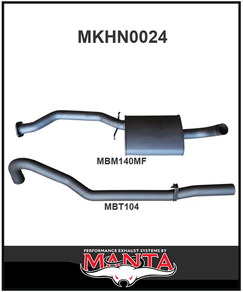 MANTA 2.5" CAT BACK EXHAUST SYSTEM FITS HOLDEN COMMODORE VL 5.0L V8 SEDAN
