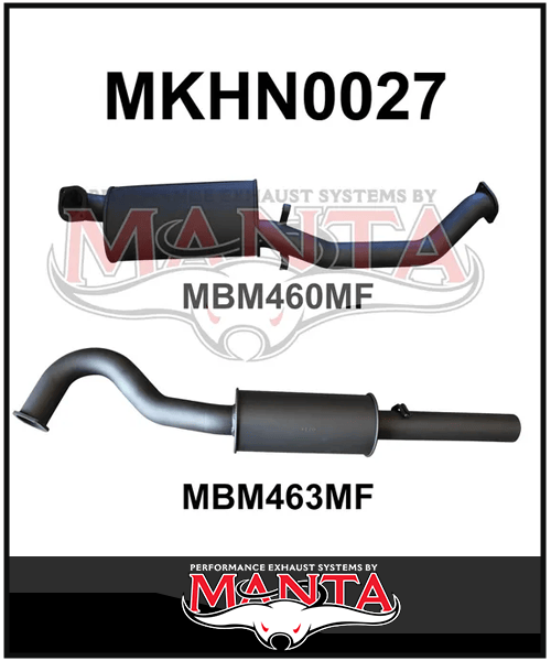 MANTA 3" CAT BACK EXHAUST SYSTEM FITS HOLDEN COMMODORE VL 3.0L 6CYL SEDAN