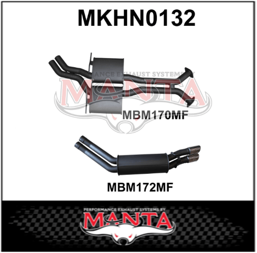 MANTA 2.5" CAT BACK EXHAUST SYSTEM FITS HSV COMMODORE VY 5.7L V8 SEDAN (MKHN0132)