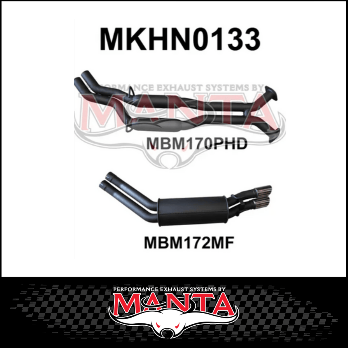 MANTA 2.5" CAT BACK EXHAUST SYSTEM FITS HSV COMMODORE VY 5.7L V8 SEDAN (MKHN0133)