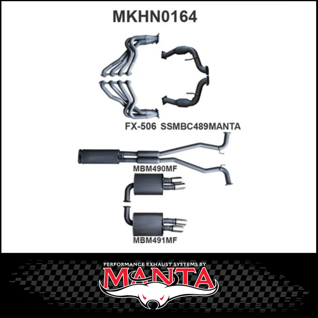 MANTA ENGINE BACK EXHAUST SYSTEM FITS HOLDEN COMMODORE VE VF 6.0L 6.2L V8 SEDAN/WAGON (MKHN0164)