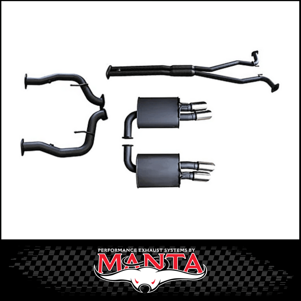 MANTA 2.5" CAT BACK EXHAUST SYSTEM FITS HOLDEN COMMODORE VE VF 6.0L 6.2L V8 SEDAN/WAGON (MKHN0167)