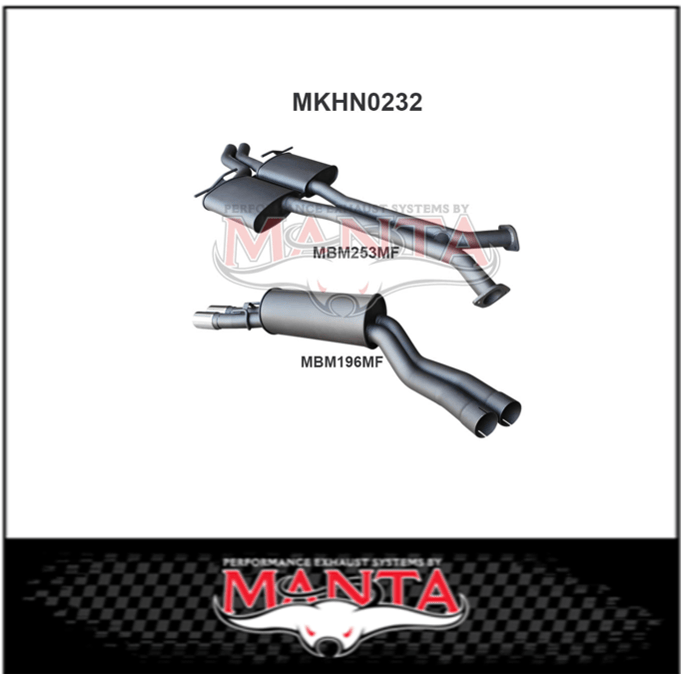 MANTA CATBACK EXHAUST SYSTEM FITS HOLDEN COMMODORE VT VU VY VZ 5.7L 6.0L V8 UTE (MKHN0232)