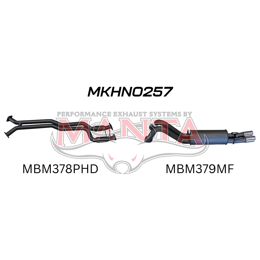 MANTA 2.5" DUAL CAT BACK EXHAUST SYSTEM HOTDOG/MUFFLER FITS HOLDEN COMMODORE VY VZ V8 ONE TONNER (MKHN0257)