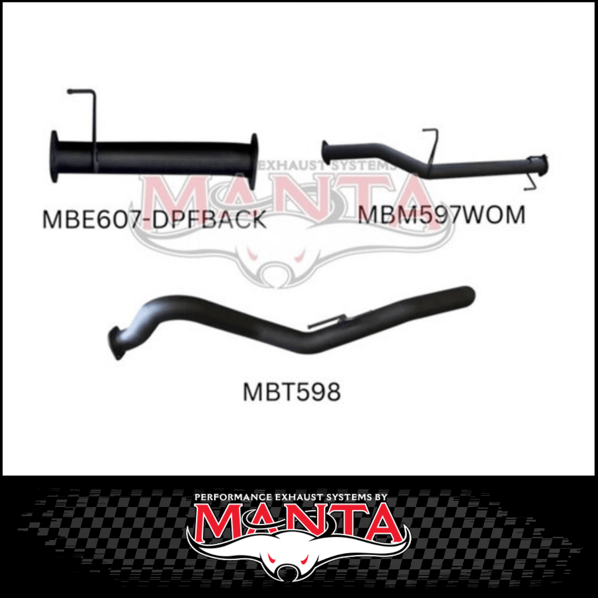 MANTA 3" DPF BACK EXHAUST SYSTEM FITS HOLDEN COLORADO RG 2.8L 4CYL 8/16-12/20