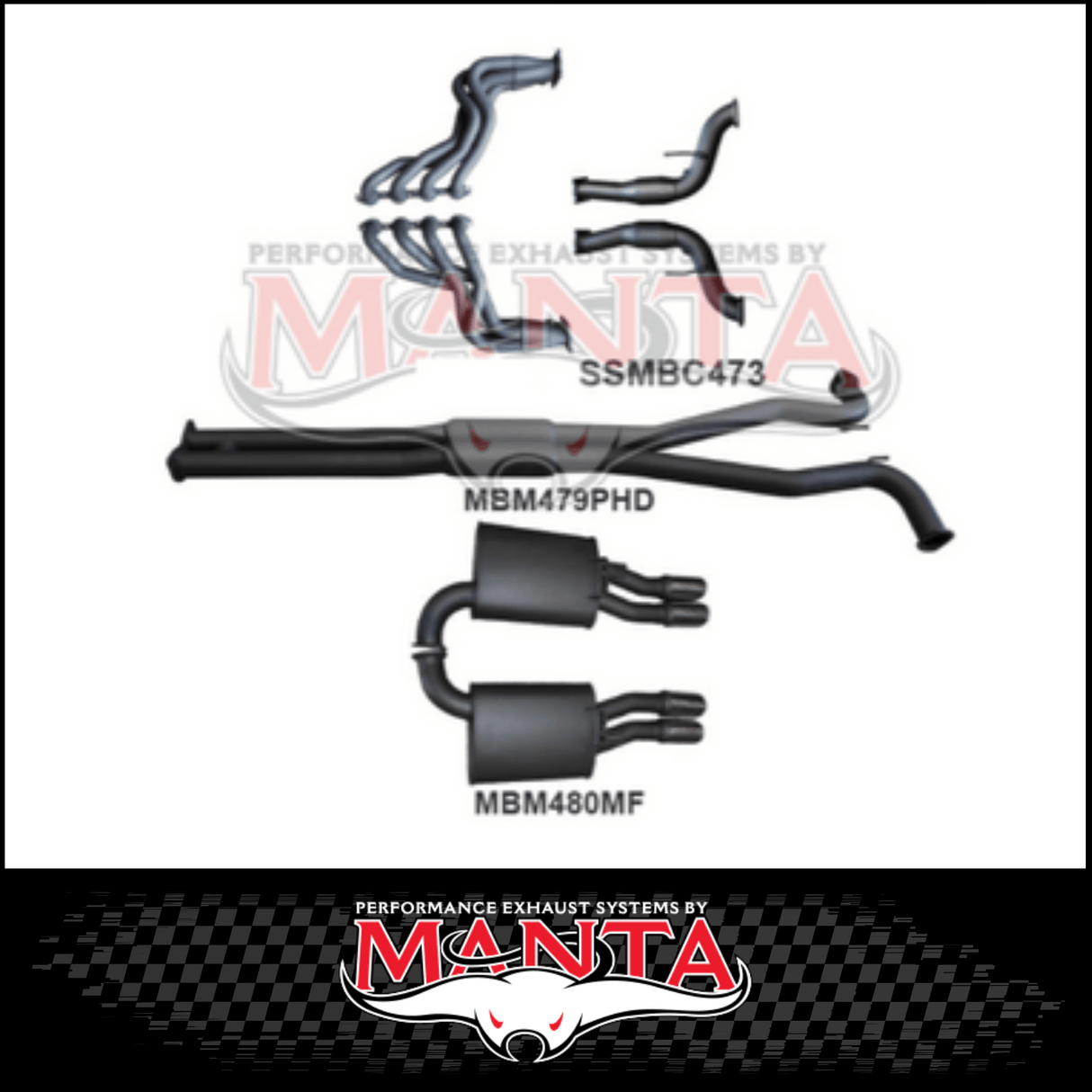 MANTA ENGINE BACK EXHAUST SYSTEM FITS HOLDEN STATESMAN WM WN 6.0L 6.2L V8 (MKHN0433)