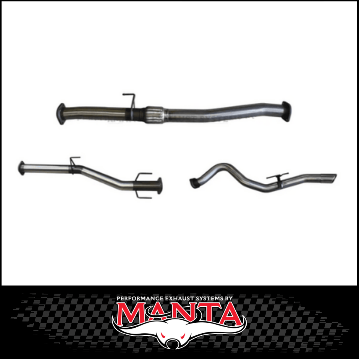 MANTA 3" DPF BACK EXHAUST SYSTEM FITS MAZDA BT-50 RG 3.0L TD 4CYL 2020-ON - PIPE ONLY (MKMA0012)