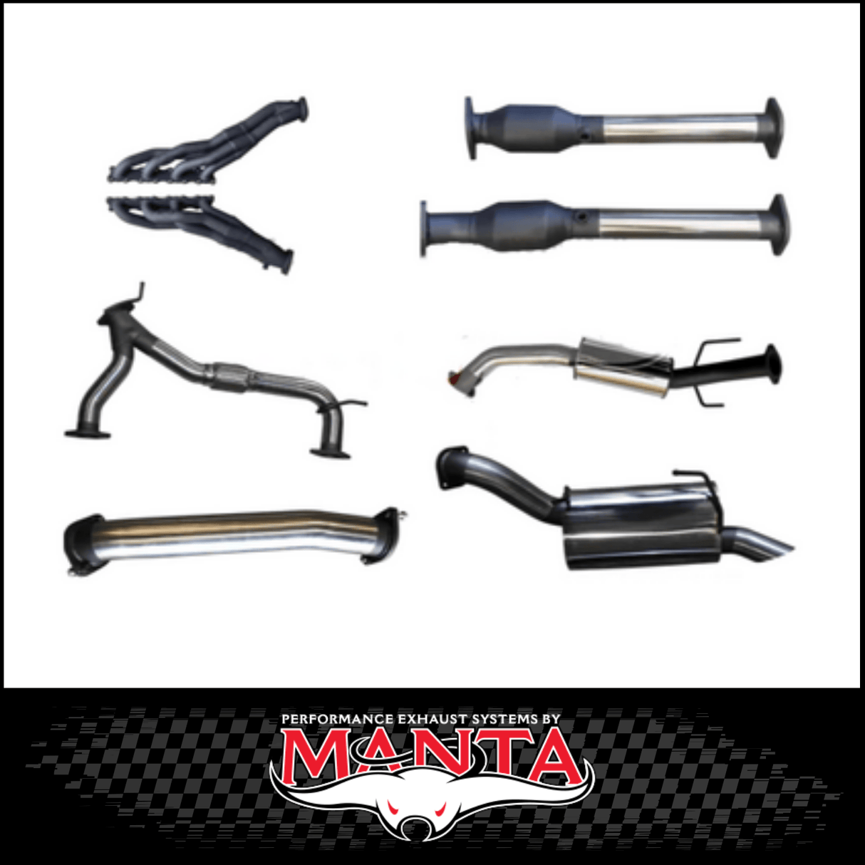MANTA 3" STAINLESS STEEL COMPLETE ENGINE BACK EXHAUST SYSTEM FITS NISSAN PATROL Y62 5.6L V8 2012-ON