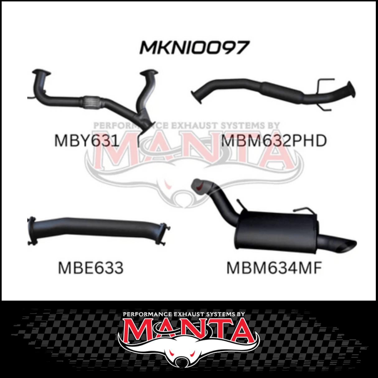 MANTA 3" CAT BACK EXHAUST SYSTEM FITS NISSAN PATROL Y62 5.6L V8 2012-ON