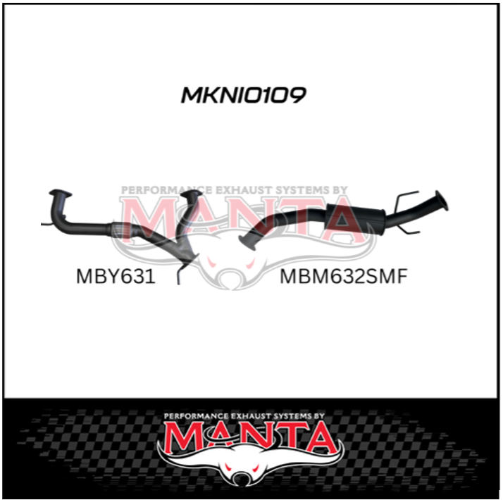 MANTA Y-PIPE & MID SECTION FITS NISSAN PATROL Y62 5.6L V8 2012-ON