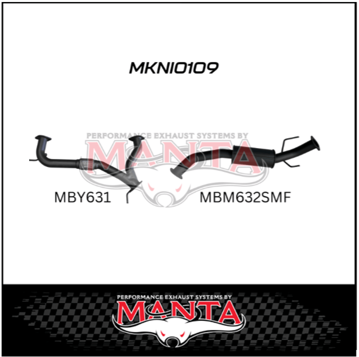 MANTA Y-PIPE & MID SECTION FITS NISSAN PATROL Y62 5.6L V8 2012-ON