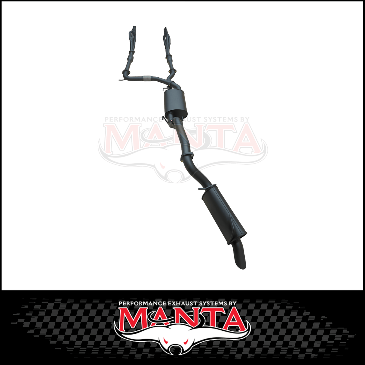 MANTA ENGINE BACK EXHAUST SYSTEM WITH MUFFLER CENTRE & BI-MODAL INTEGRATION FITS NISSAN PATROL Y62 WARRIOR 5.6L V8 2023-2026 (MKNI0128)
