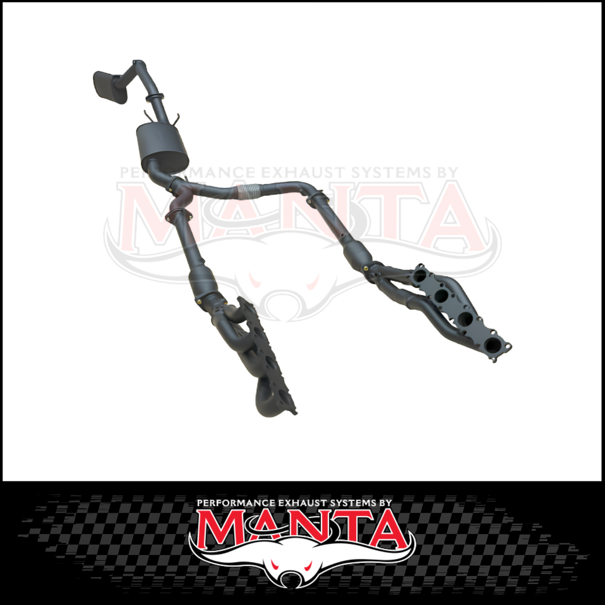 MANTA ENGINE BACK EXHAUST SYSTEM WITH MUFFLER CENTRE & BI-MODAL INTEGRATION FITS NISSAN PATROL Y62 WARRIOR 5.6L V8 2023-2026 (MKNI0128)